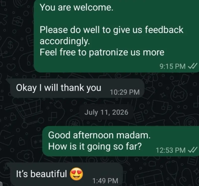 WhatsApp Testimonial