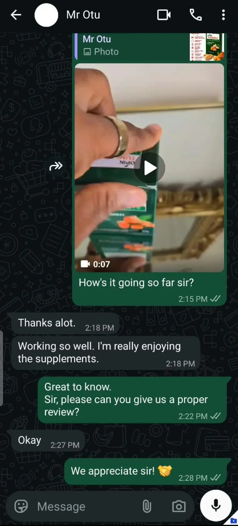 WhatsApp Testimonial