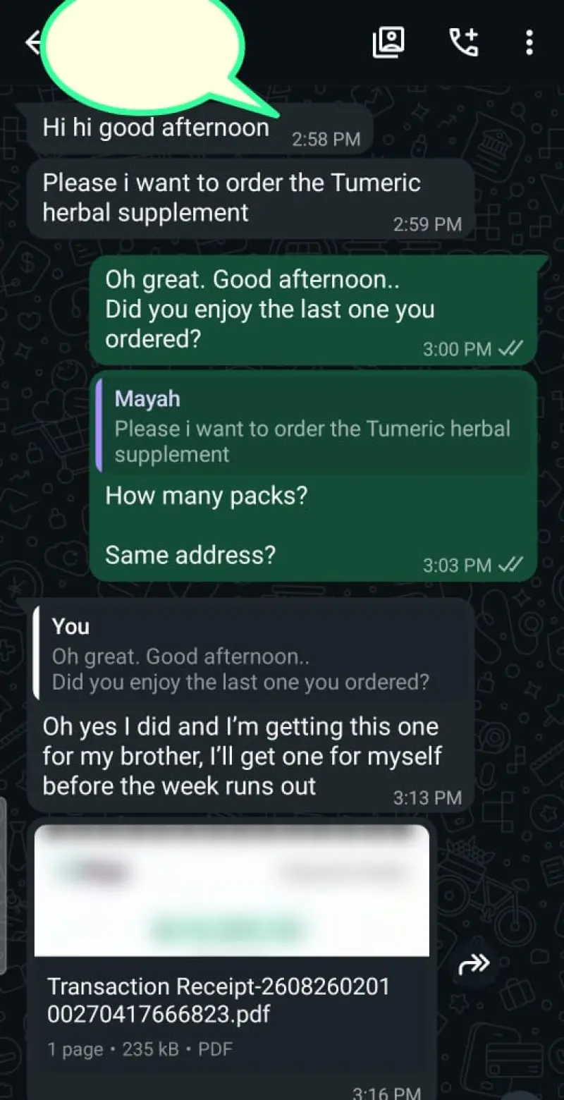 WhatsApp Testimonial